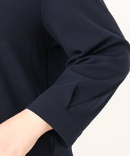 OLKKD14089 eur3(エウルキューブ) 【WEB先行販売】【大きいサイズ/洗える/セットアップ対応】カットジョーゼット裾レーストップス ネイビー