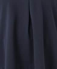 OLKKD14089 eur3(エウルキューブ) 【WEB先行販売】【大きいサイズ/洗える/セットアップ対応】カットジョーゼット裾レーストップス ネイビー