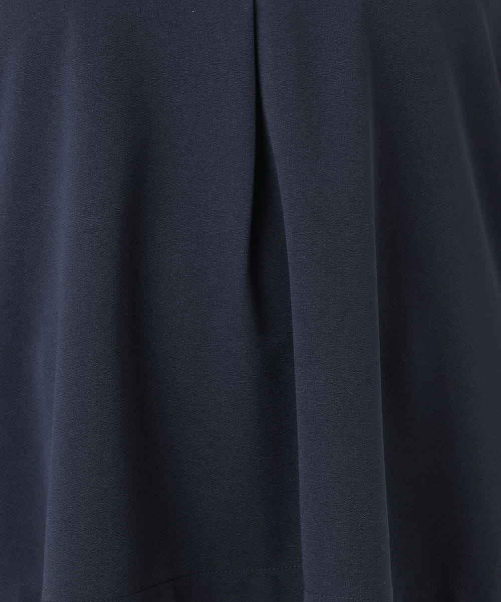 OLKKD14089 eur3(エウルキューブ) 【WEB先行販売】【大きいサイズ/洗える/セットアップ対応】カットジョーゼット裾レーストップス ネイビー