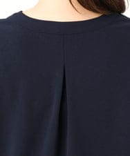 OLKKD14089 eur3(エウルキューブ) 【WEB先行販売】【大きいサイズ/洗える/セットアップ対応】カットジョーゼット裾レーストップス ネイビー