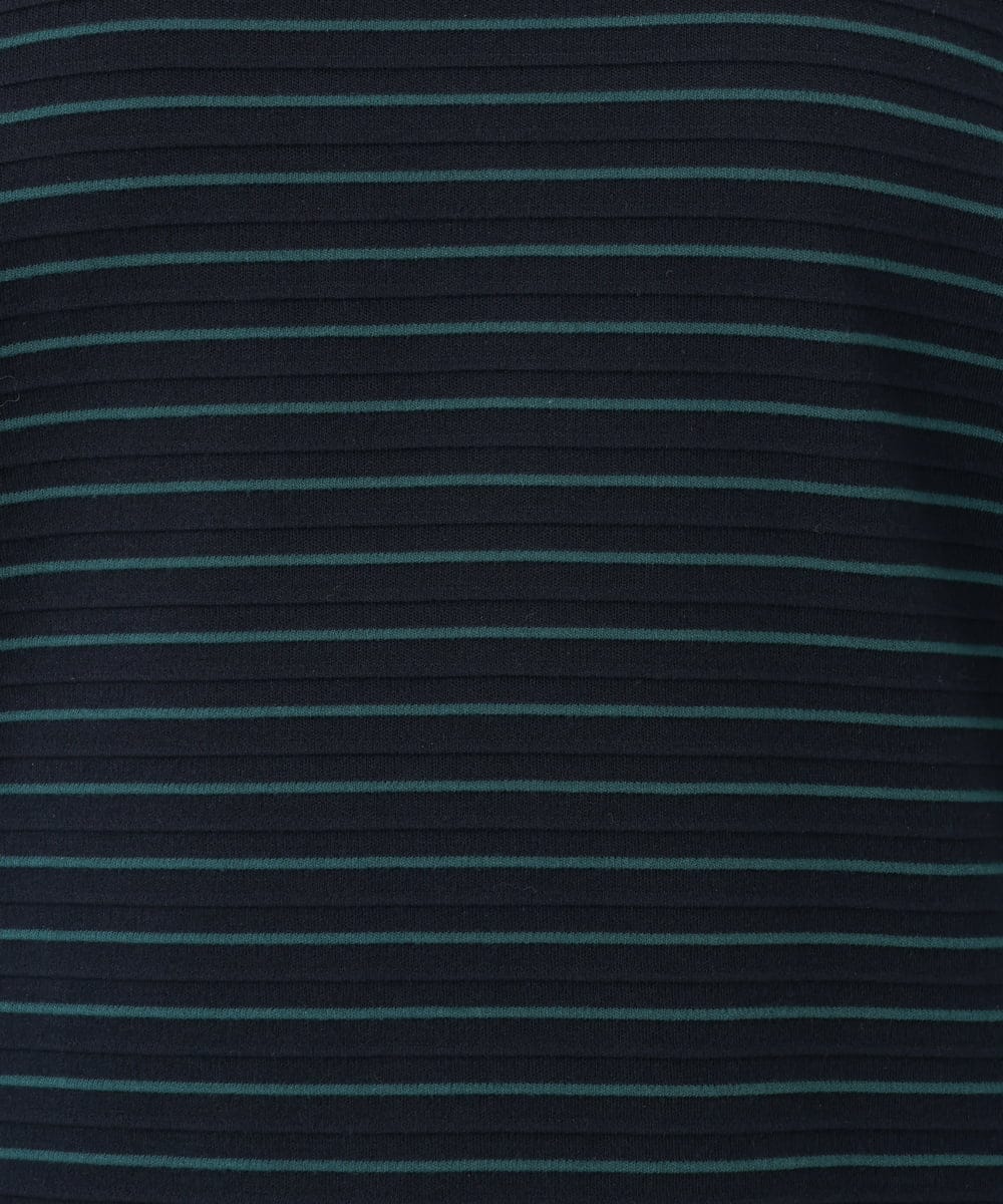 OLKKD15064 eur3(エウルキューブ) 【大きいサイズ】リップルボーダーカットソー ネイビー