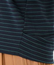 OLKKD15064 eur3(エウルキューブ) 【大きいサイズ】リップルボーダーカットソー ネイビー