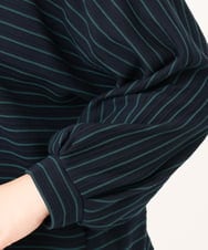 OLKKD15064 eur3(エウルキューブ) 【大きいサイズ】リップルボーダーカットソー ネイビー
