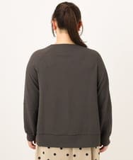 OLKKD23069 eur3(エウルキューブ) 【WEB先行販売】【大きいサイズ】ジョーゼットダンボールロゴプルオーバー ダークグレー