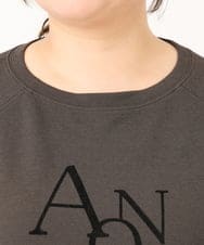 OLKKD23069 eur3(エウルキューブ) 【WEB先行販売】【大きいサイズ】ジョーゼットダンボールロゴプルオーバー ダークグレー