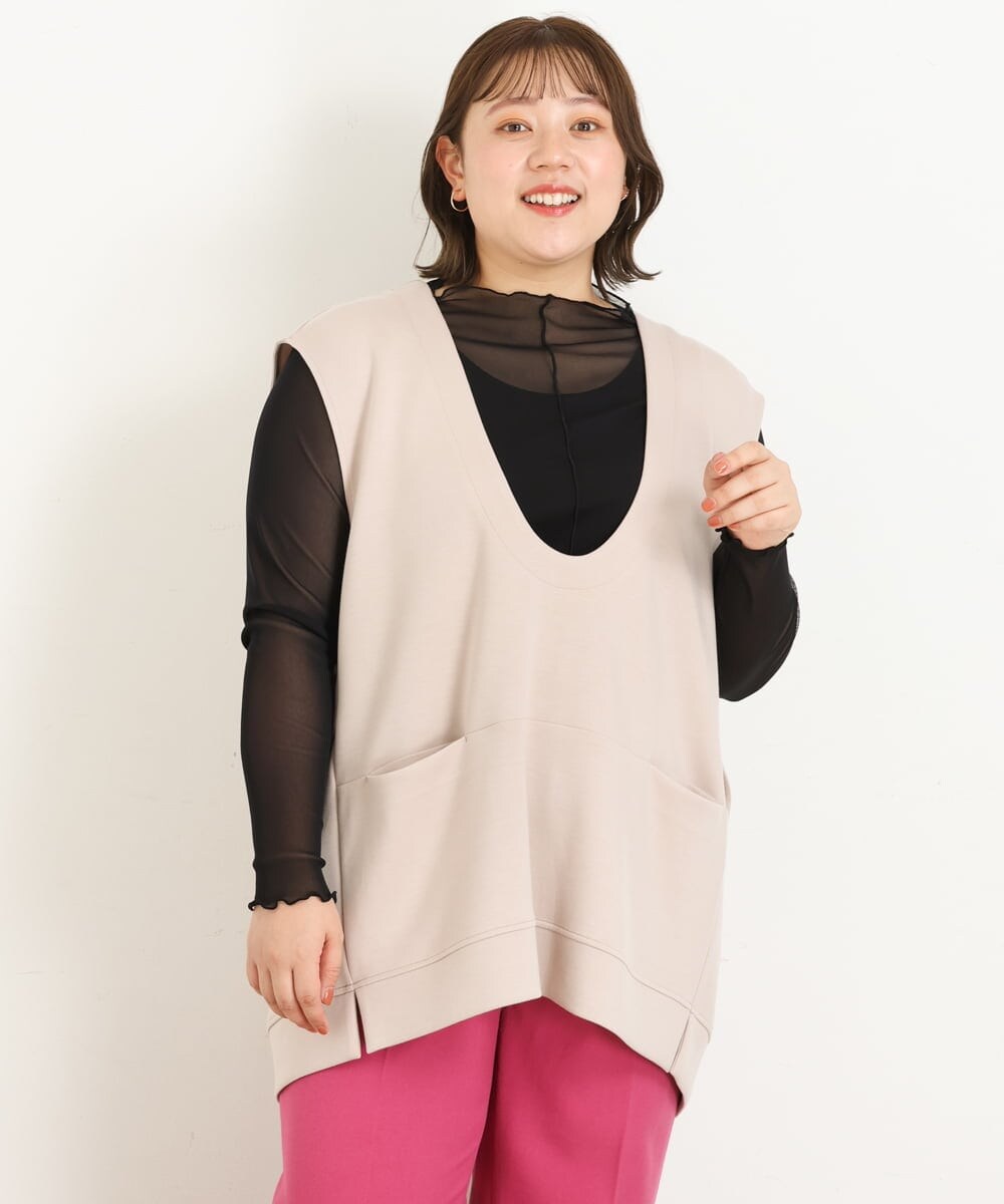 OLKKP06070 eur3(エウルキューブ) 【大きいサイズ】ダンボールベスト ベージュ(82)