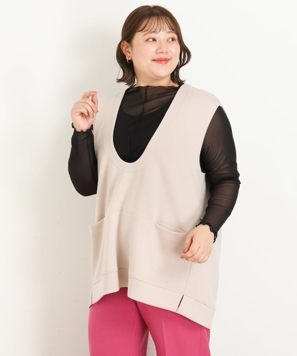 OLKKP06070 eur3(エウルキューブ) 【大きいサイズ】ダンボールベスト ベージュ(82)
