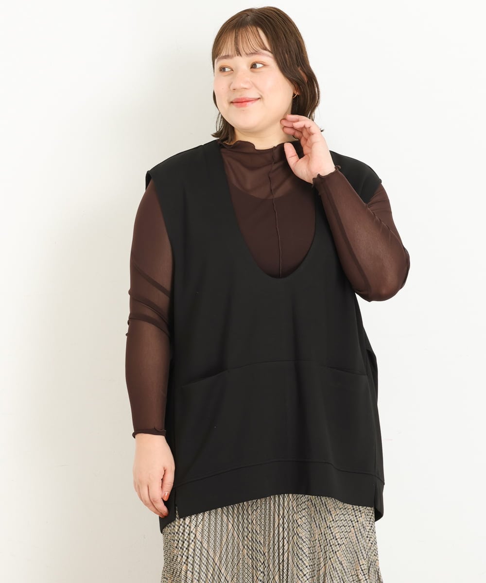 OLKKP06070 eur3(エウルキューブ) 【大きいサイズ】ダンボールベスト ブラック(94)