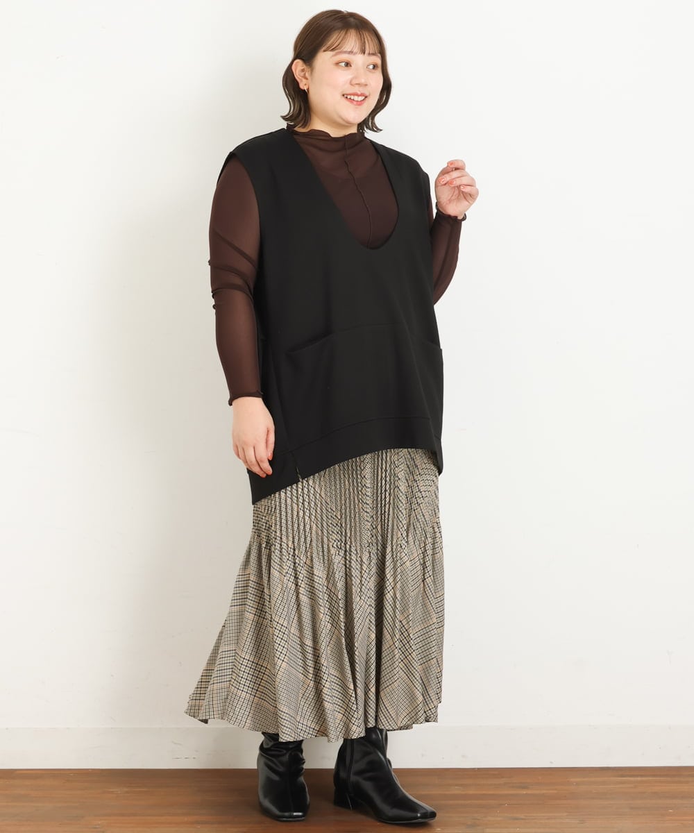 OLKKP06070 eur3(エウルキューブ) 【大きいサイズ】ダンボールベスト ブラック(94)