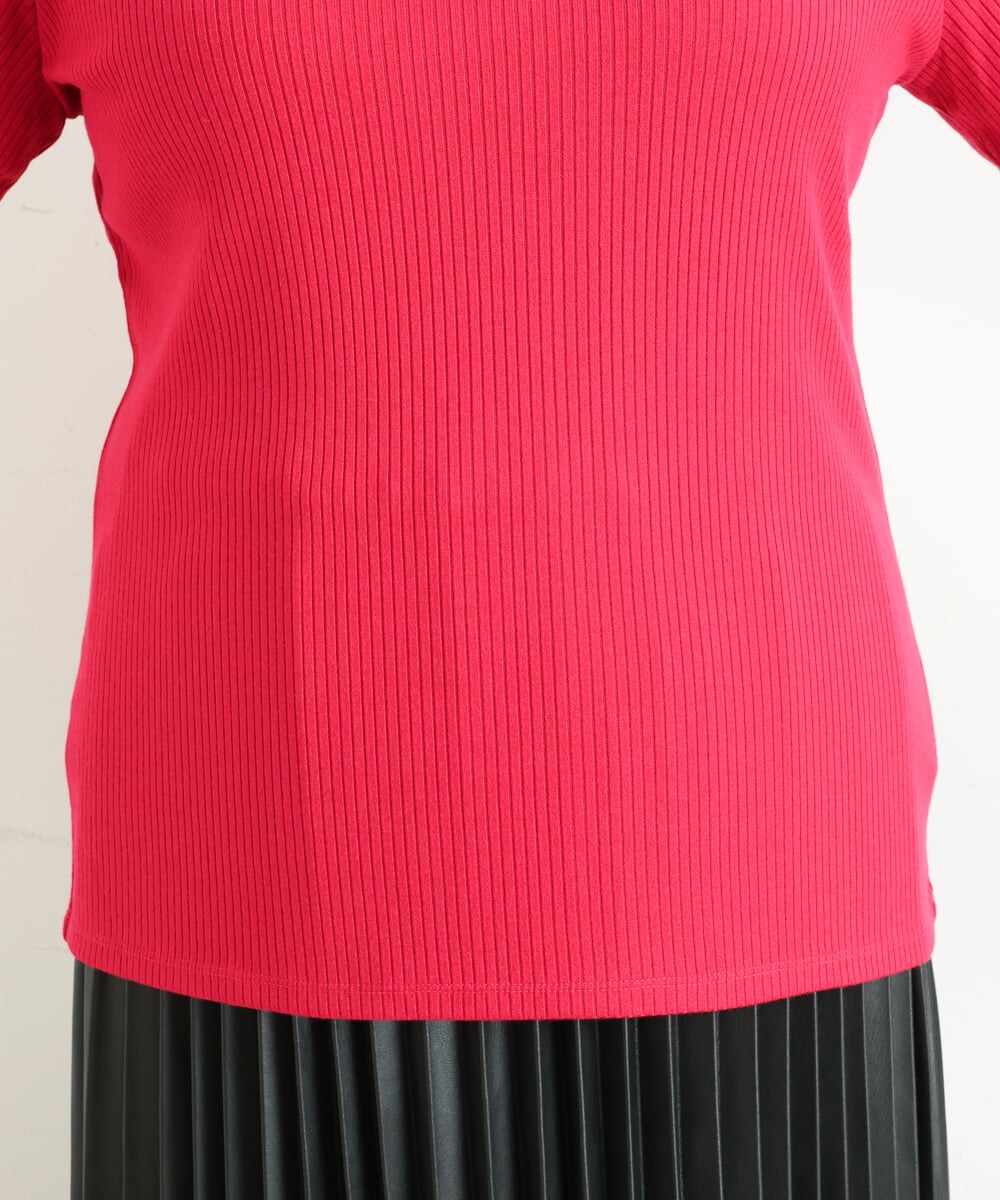 OLKKP12045 eur3(エウルキューブ) 【大きいサイズ】プチハイネックカットソー ピンク(03)