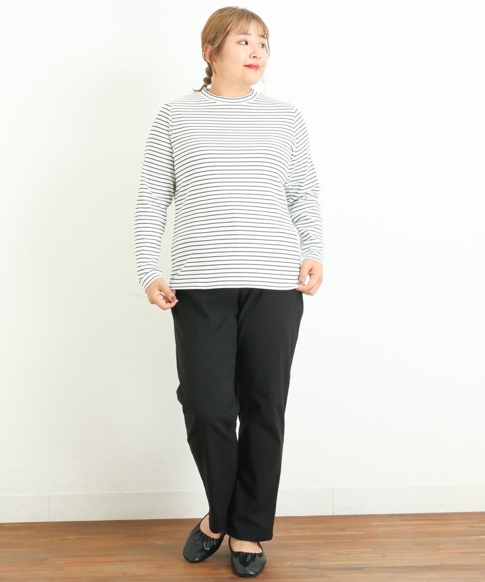 OLKKP12045 eur3(エウルキューブ) 【大きいサイズ】プチハイネックカットソー アイボリー(80)