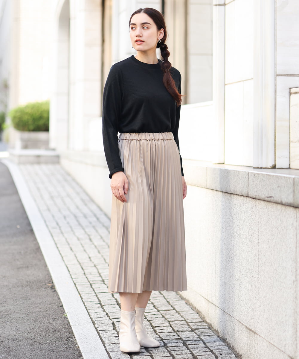 OLKKP12045 eur3(エウルキューブ) 【大きいサイズ】プチハイネックカットソー ブラック(94)