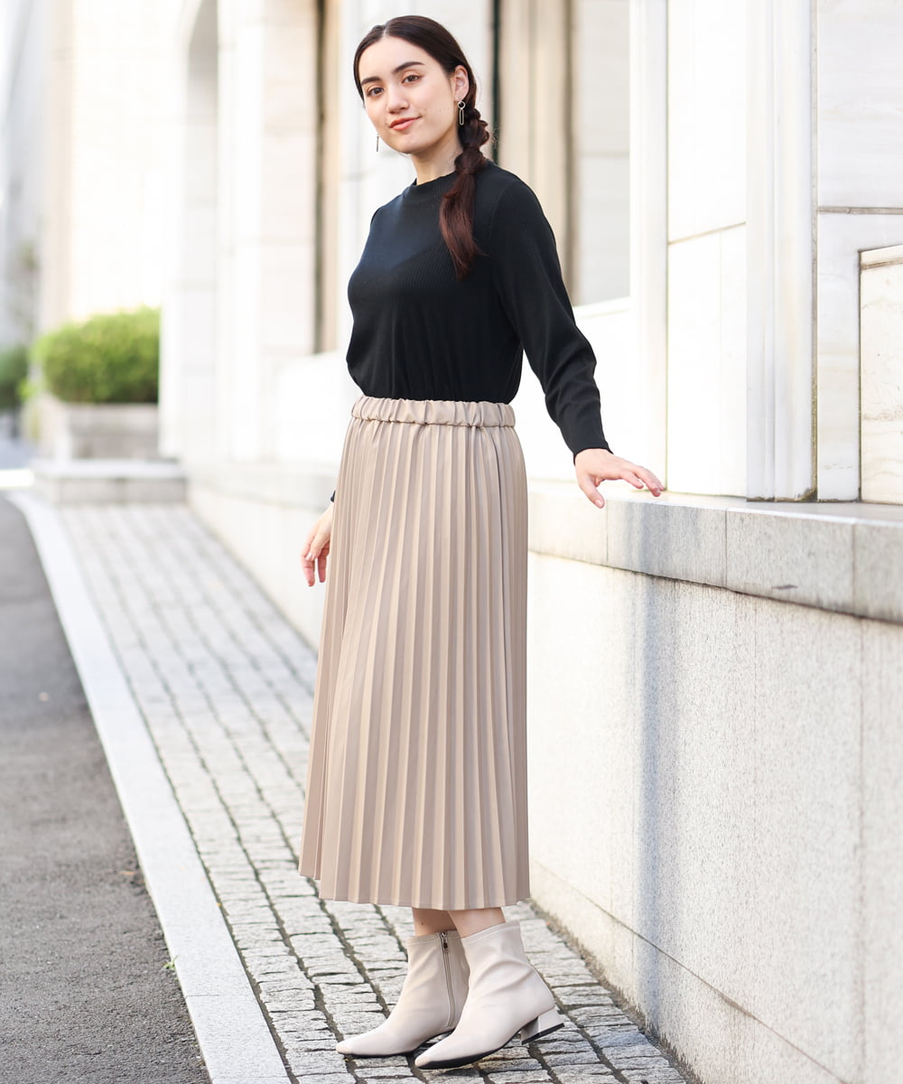 OLKKP12045 eur3(エウルキューブ) 【大きいサイズ】プチハイネックカットソー ブラック(94)