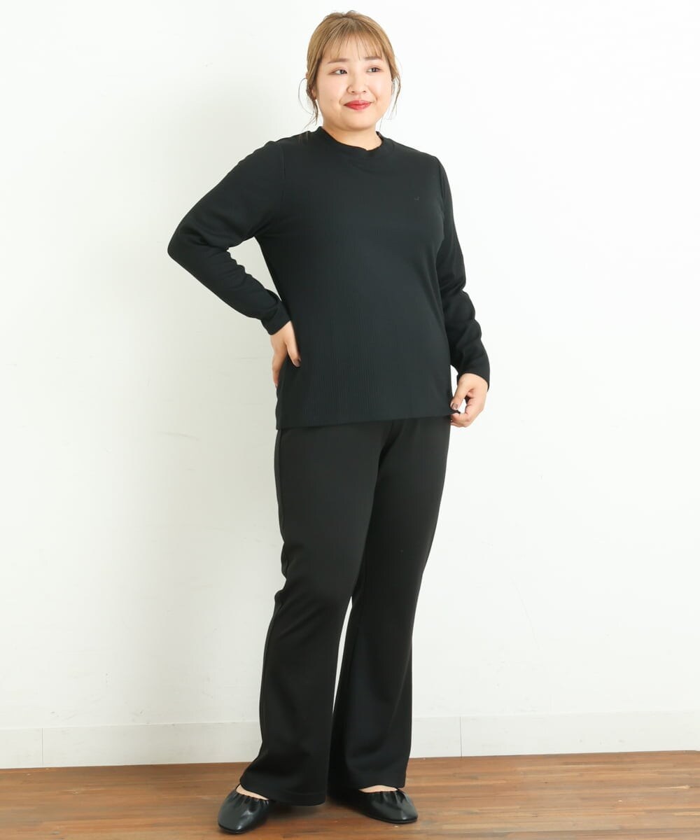 OLKKP12045 eur3(エウルキューブ) 【大きいサイズ】プチハイネックカットソー ブラック(94)