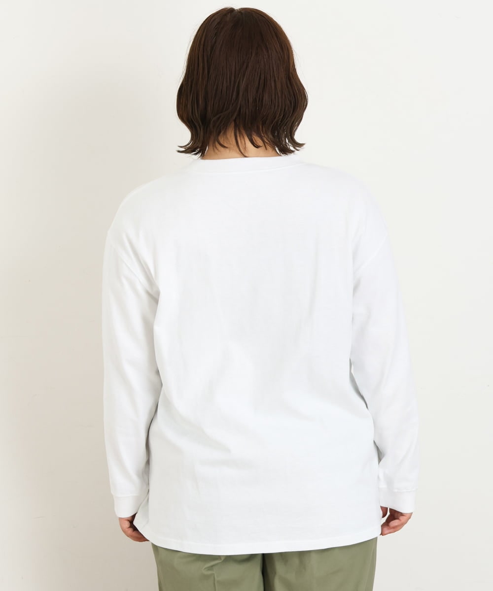 OLKKP14070 eur3(エウルキューブ) 【大きいサイズ】コットンロゴTシャツ ホワイト(90)