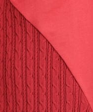 OLKKS07089 eur3(エウルキューブ) 【大きいサイズ】裏毛ニットコンビトップス レッド(05)