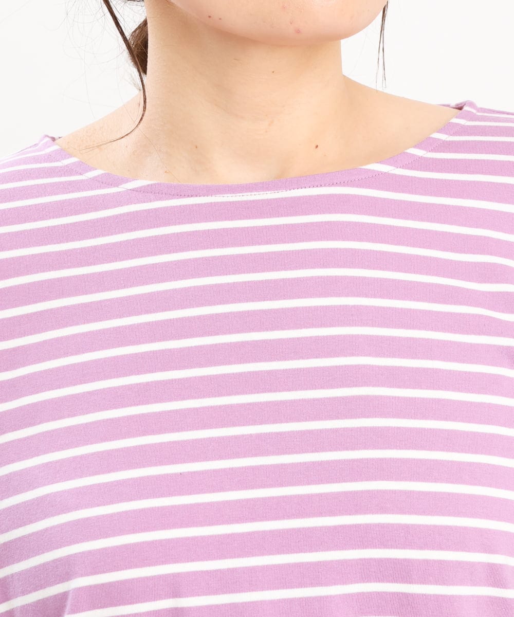 OLKKS08069 eur3(エウルキューブ) 【大きいサイズ】ボーダーカットソー ピンク(03)