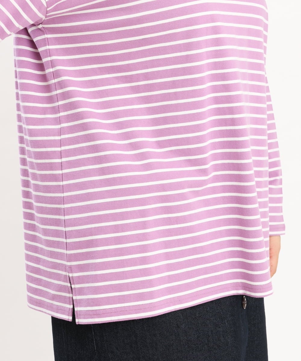 OLKKS08069 eur3(エウルキューブ) 【大きいサイズ】ボーダーカットソー ピンク(03)