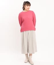 OLKKS09079 eur3(エウルキューブ) 【大きいサイズ】ポコポコカットソー ピンク(03)