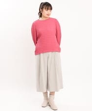 OLKKS09079 eur3(エウルキューブ) 【大きいサイズ】ポコポコカットソー ピンク(03)