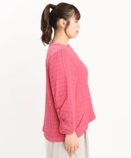 OLKKS09079 eur3(エウルキューブ) 【大きいサイズ】ポコポコカットソー ピンク(03)