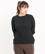 OLKKS09079 eur3(エウルキューブ) 【大きいサイズ】ポコポコカットソー ブラック(94)