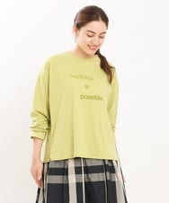 OLKKS10079 eur3(エウルキューブ) 【大きいサイズ】ベーシックロゴカットソー ライトグリーン(30)