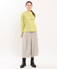OLKKS10079 eur3(エウルキューブ) 【大きいサイズ】ベーシックロゴカットソー ライトグリーン(30)
