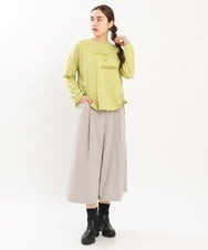OLKKS10079 eur3(エウルキューブ) 【大きいサイズ】ベーシックロゴカットソー ライトグリーン(30)