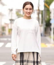 OLKKS10079 eur3(エウルキューブ) 【大きいサイズ】ベーシックロゴカットソー ホワイト(90)