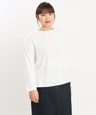 OLKKS10079 eur3(エウルキューブ) 【大きいサイズ】ベーシックロゴカットソー ホワイト(90)