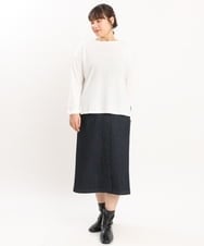 OLKKS10079 eur3(エウルキューブ) 【大きいサイズ】ベーシックロゴカットソー ホワイト(90)