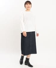 OLKKS10079 eur3(エウルキューブ) 【大きいサイズ】ベーシックロゴカットソー ホワイト(90)
