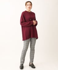 OLKKS16079 eur3(エウルキューブ) 【大きいサイズ】フーディー風トップス ワイン(77)