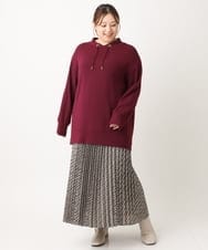 OLKKS16079 eur3(エウルキューブ) 【大きいサイズ】フーディー風トップス ワイン(77)