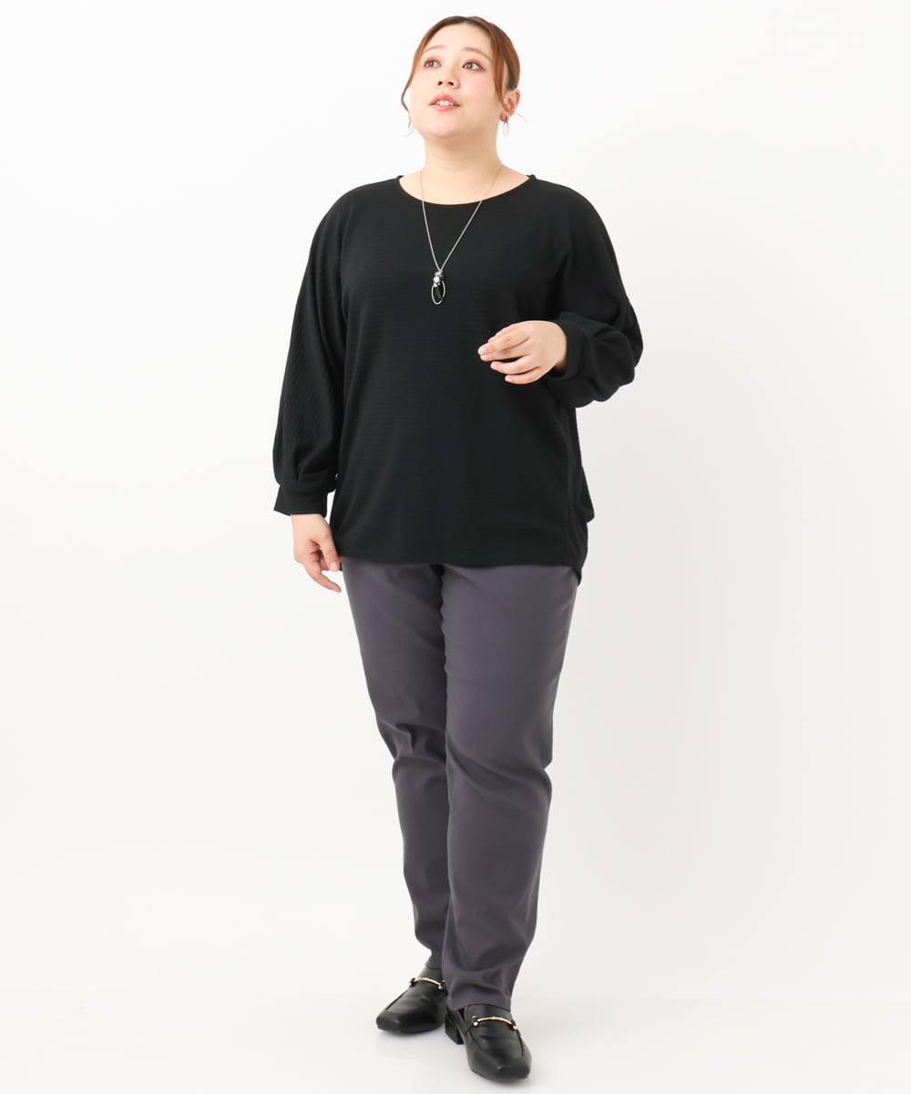 【閉店セール 40％OFF】ボーダー ロンt 長袖 カットソー レディース 薄手 Tシャツ シンプル ゆったり 長袖tシャツ 白 トップス  プルオーバー ドロップショルダー コットン 大人 体型カバー 春 tシャツ ボリュームスリーブ 大きめ | ジャッコランタンjack-o-lantern