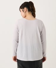 OLKLA14069 eur3(エウルキューブ) 【WEB先行販売】【大きいサイズ】ぽこぽこシャーリングトップス ラベンダー(60)