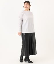 OLKLA14069 eur3(エウルキューブ) 【WEB先行販売】【大きいサイズ】ぽこぽこシャーリングトップス ラベンダー(60)