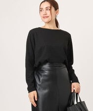 OLKLA14069 eur3(エウルキューブ) 【WEB先行販売】【大きいサイズ】ぽこぽこシャーリングトップス ブラック(94)