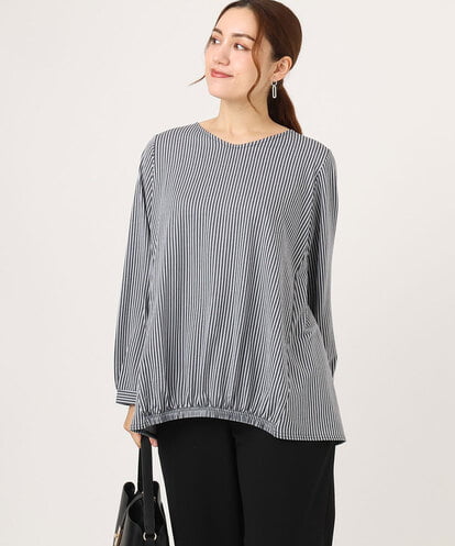 OLKLA26079 eur3 【WEB先行販売】【大きいサイズ】シャンブレーストライプカットソー