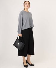 OLKLA26079 eur3(エウルキューブ) 【WEB先行販売】【大きいサイズ】シャンブレーストライプカットソー ネイビー(57)