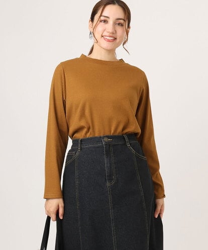 OLKLA28054 eur3 【WEB先行販売】【大きいサイズ】プチハイネックリブカットソー
