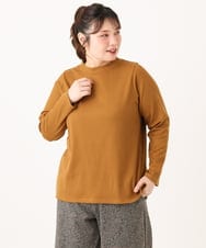 OLKLA28054 eur3(エウルキューブ) 【WEB先行販売】【大きいサイズ】プチハイネックリブカットソー マスタード(26)