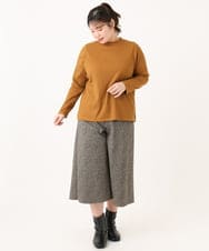OLKLA28054 eur3(エウルキューブ) 【WEB先行販売】【大きいサイズ】プチハイネックリブカットソー マスタード(26)