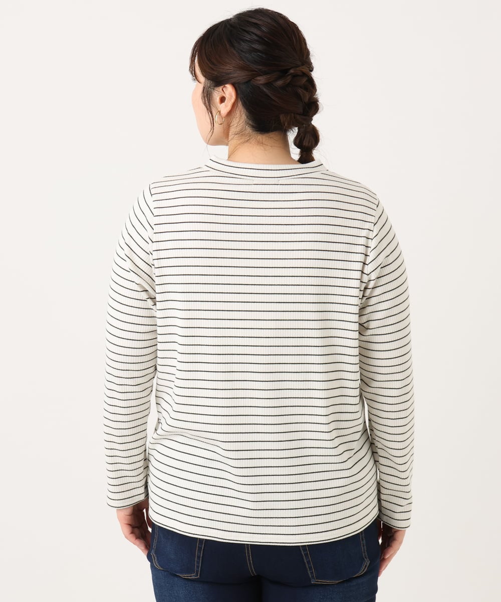 OLKLA28054 eur3(エウルキューブ) 【WEB先行販売】【大きいサイズ】プチハイネックリブカットソー アイボリー(80)