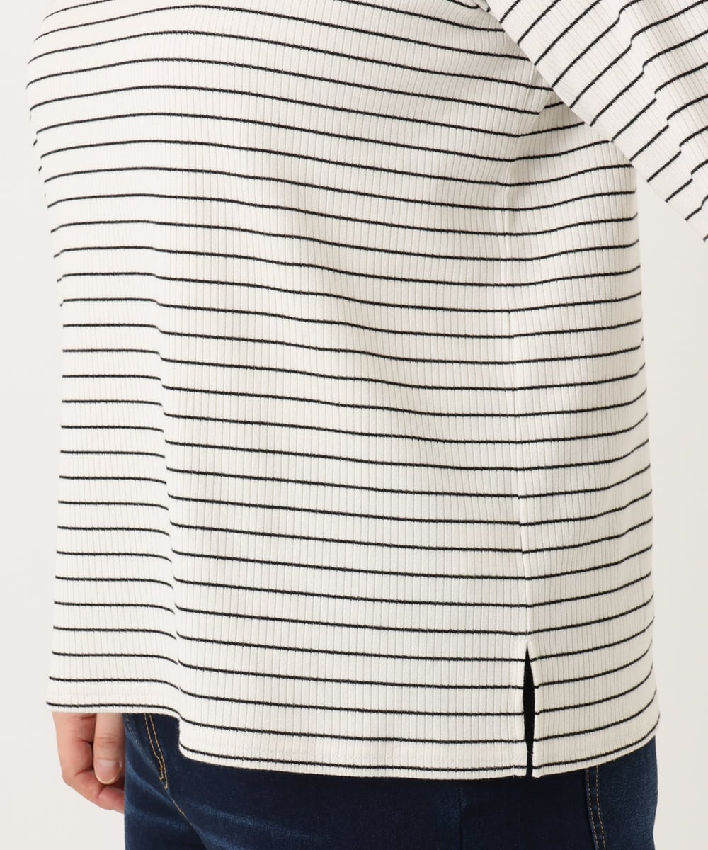 OLKLA28054 eur3(エウルキューブ) 【WEB先行販売】【大きいサイズ】プチハイネックリブカットソー アイボリー(80)