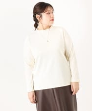 OLKLA28054 eur3(エウルキューブ) 【WEB先行販売】【大きいサイズ】プチハイネックリブカットソー ホワイト(90)