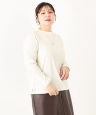OLKLA28054 eur3(エウルキューブ) 【WEB先行販売】【大きいサイズ】プチハイネックリブカットソー ホワイト(90)