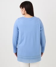 OLKLA29069 eur3(エウルキューブ) 【WEB先行販売】【大きいサイズ/a.v.v×eur3】ポンチ裾レーストップス ブルー(55)