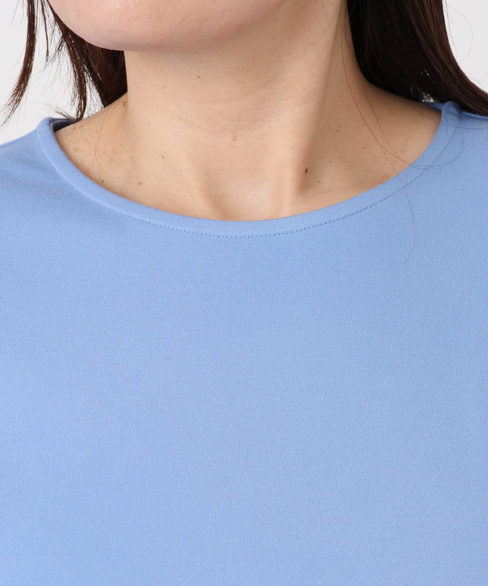 OLKLA29069 eur3(エウルキューブ) 【WEB先行販売】【大きいサイズ/a.v.v×eur3】ポンチ裾レーストップス ブルー(55)